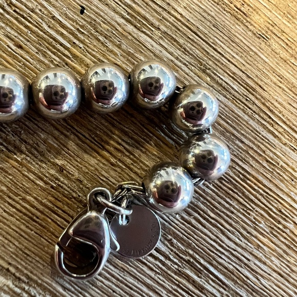 Tiffany & Co Graduated Sterling Silver Ball Necklace 10mm. - Picture 3 of 4
